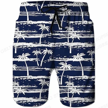 Мужские плавательные шорты Coconut Tree 3D Доска для серфинга, короткие детские пляжные шорты, мужские плавки Masculina, спортивная одежда, трусы для мальчиков