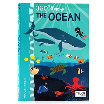 360 Всплывающая книга Ocean English оригинальная книжка с картинками для содействия когнитивному освоению английского языка детьми.