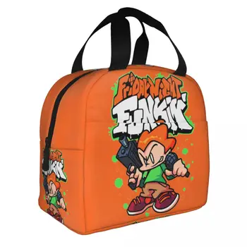 В пятницу вечером Funkin Pico Изолированная сумка для ланча, термосумка, контейнер для еды, Переносная сумка-тоут, ланч-бокс, сумка для еды, Работа на улице