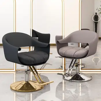 Вращающееся Парикмахерское кресло Профессиональное Косметическое Парикмахерское кресло для Маникюра Парикмахерская Косметическая Мебель для салона Sillo De Barberia CY50BC