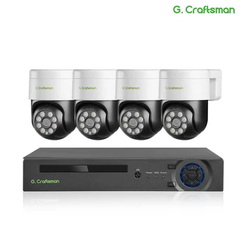 Системный комплект IP-камеры XMEye 8MP POE PT Humanoid Tracking Onvif CCTV Видеонаблюдение Интеллектуальная сигнализация G.Craftsman
