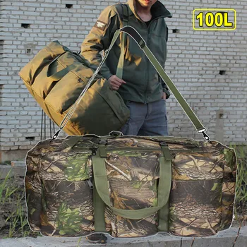 100-литровая дорожная сумка, мужской камуфляжный военный тактический рюкзак, Сверхбольшой емкости, походная сумка для хранения, уличный водонепроницаемый ручной набор
