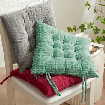 Квадратная подушка для стула, подушка для сиденья с противоскользящим ремнем, подушка для дивана для дома, офиса, автомобиля almofadas