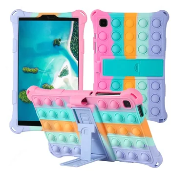 Pop Push It Чехол для Samsung Galaxy Tab A7 Lite T220 8,7 дюймов 2021 Детский Пузырчатый Мягкий Силиконовый чехол-подставка для Tab A 8,0 T290 Funda