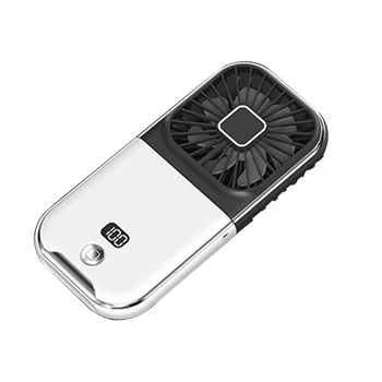 1 шт. мини портативный наружный ручной вентилятор шейный вентилятор USB перезаряжаемый складной на 180 ° беспроводной настольный вентилятор белый и черный