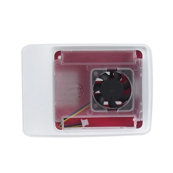 Для корпуса RPi 5B, окрашенного в красный цвет, из белого ABS с регулируемой температурой вентилятора, поддерживающего кластеризацию для платы разработки RPI 5B