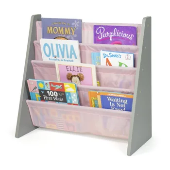 Книжный шкаф Humble Crew Sophie Kids с 4 полками-органайзером для книг, розовый