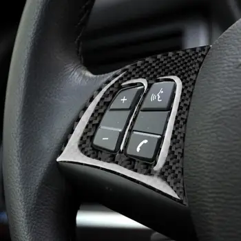 Крышка автомобиля с четкими линиями Наклейка на кнопку рулевого колеса для BMW X5 E70 2008-2013