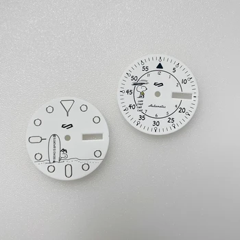 Новые механические часы NH36 диаметром 28,5 мм с мультяшным циферблатом NH36A, аксессуары для часов Pilot's Literal