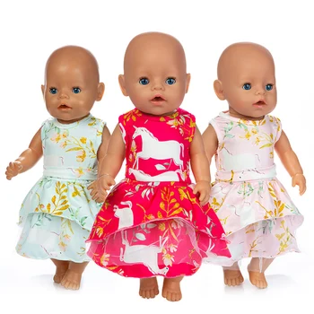 Новое повседневное платье, кукольная одежда, подходящая для 43-сантиметровой куклы, одежда для куклы Реборн, аксессуары для куклы Реборн