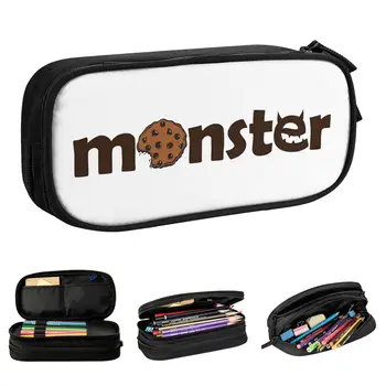 Пеналы с логотипом Cookie Monster, Классический держатель для ручек, сумки для детей, большое хранилище, Школьный подарок для студентов, чехол для карандашей