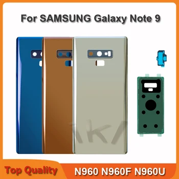 Новое Заднее Стекло Note 9 N960F С Рамкой Camara Len Для Samsung Galaxy Note 9 N960 Крышка Батарейного Отсека Задняя Крышка Дверной панели Корпуса