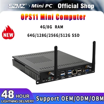 SZMZ OPS Мини-ПК Core i3 i5 i7 Процессор DDR3 4G/8G 64G/ 128G/256G /512G SSD Windows10 Linux Игровой портативный компьютер Mini Gaming PC