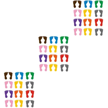 36 пар красочные наклейки ПВХ пол ребенка след След наклейки наклейки на пол декор (смешанный цвет)