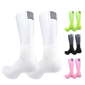 Носки для велоспорта Pro Team Aero Противоскользящие Бесшовные Силиконовые Носки Для Бега, Спортивные Носки Для Шоссейных Велосипедов