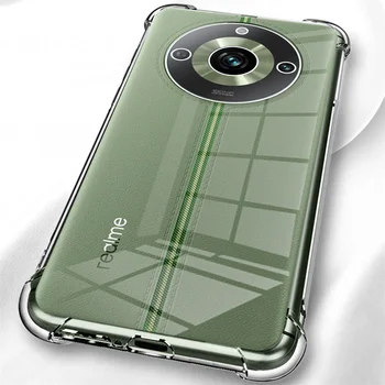 Realmi 11 ProPlus Case Прозрачные Сумки Aibags Противоударные Силиконовые Мягкие Чехлы Для Realme 11 Pro Plus Pro + Задняя Крышка с защитой от падения 5G
