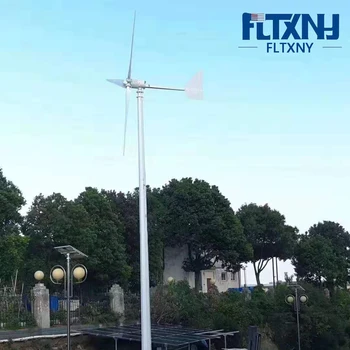 Горизонтальная ветряная турбина мощностью 800 Вт 24 В 48 В С контроллером заряда ветра И инвертором чистой синусоидальной волны мощностью 800 Вт