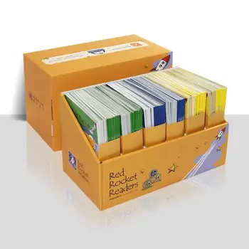 набор из 144 книг Red Rocket Readers, желтая коробка, книга для чтения с градуировкой для детей 6-12 лет, английская просвещенная книга с картинками.
