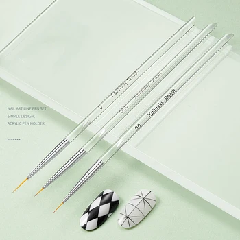 3шт Ручка для рисования ногтей, Граффити, Акриловая ручка для ногтей, Водостойкая подводка для рисования, сделай САМ, 3D Абстрактная линия, инструмент для красоты ногтей, Маникюр