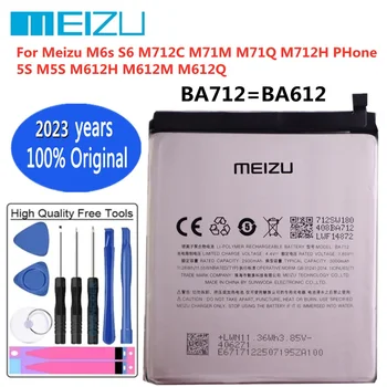 2023 года BA712 Оригинальный Аккумулятор Для Meizu 5S M5S M612H M612M M612Q BA612 M6s S6 M712C M71M M71Q M712H Аккумулятор для Телефона 3000 мАч