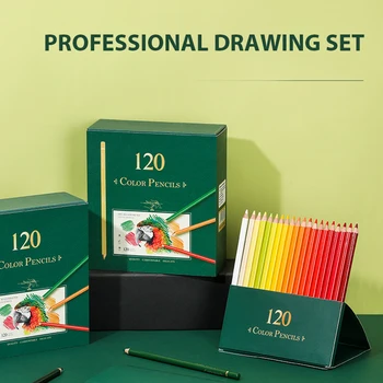 120 цветов, профессиональные цветные карандаши Premier ярких цветов, устойчивые к выцветанию, для рисования эскизов студентами-художниками