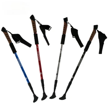 сверхлегкие Телескопические Складные треккинговые палки, прогулочные палки, снаряжение для альпинизма, трость для активного отдыха, 1 шт.