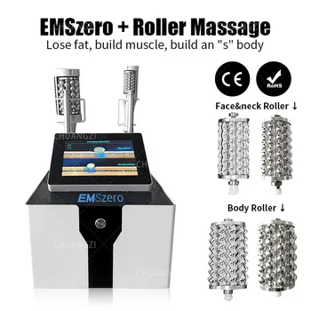 2024 Новый аппарат EMSzero высокой мощности 6000 Вт 14 EMSzero с возможностью стимуляции радиочастотными ручками Роликовый массажер