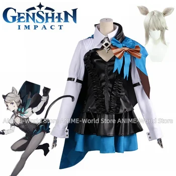 Костюмы для косплея Genshin Impact Magician Lynette, игровая униформа для мужчин и женщин, поддержка настройки париков