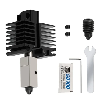 Hotend Kit Аксессуары для принтера из черной меди и стали для 3D-принтера Bambu Lab X1 Carbon Combo P1P 500C Обновлен