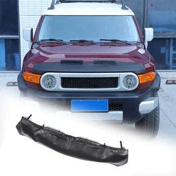 Для Toyota FJ Cruiser 2007-2021 Защитный кожух от песка и камней на капоте автомобиля, внешние аксессуары из черной кожи