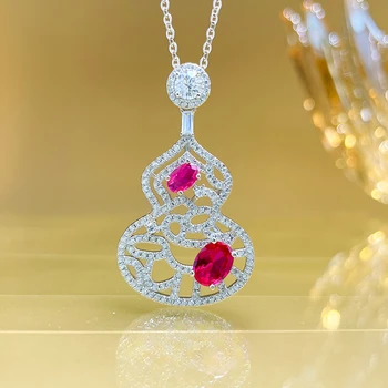 Высокое качество, модные полые ожерелья из тыквы с бриллиантами, Дизайнерский смысл, Импортные свадебные украшения с высокоуглеродистыми бриллиантами Оптом