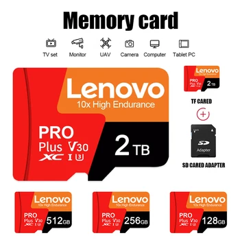 Lenovo 2TB Micro TF SD-Карта Class 10 Flash SD-Карта 1TB 512GB 256GB 128GB Карта Памяти Flash Memorycard Для Игр Nintendo Switch