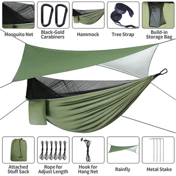 Палатки для кемпинга, навес от солнца, гамаки для сидения на двуспальной кровати с сетками от насекомых и прозрачным чехлом Xlrain для гамаков