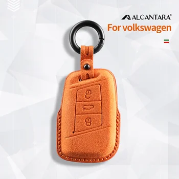 Сумка-футляр для ключей от автомобиля из Алькантары для Фольксваген Маготан B8 Superb Skoda A7 Passat Variant 2015 - 2019 Аксессуары для брелоков