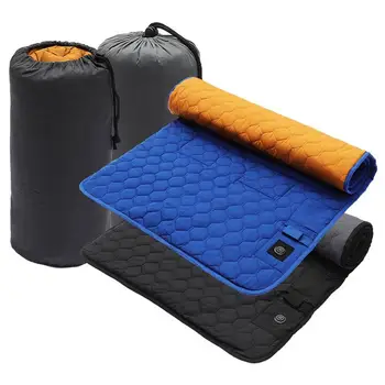 Коврик для сна с подогревом на открытом воздухе Зимняя теплая грелка с 7 зонами нагрева USB Зарядка Электрическое одеяло с подогревом для кемпинга