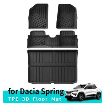 Автомобильные коврики для багажника Dacia Spring TPE 3D Комплект ковриков для ног Аксессуары для левостороннего вождения