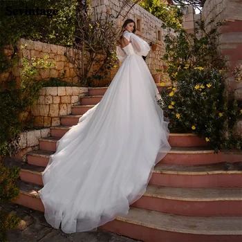 Свадебное платье принцессы с аппликацией 2023, свадебное платье Renda, Кожаная линия, элегантная машина для собора невесты с полной рукояткой