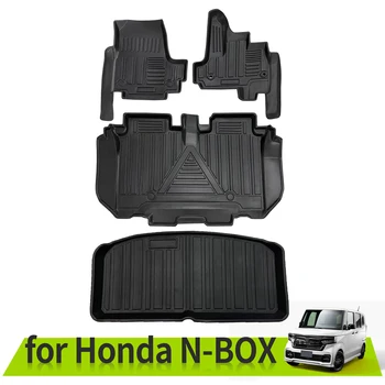 для Honda N-BOX 2015-2022 Коврики для пола всепогодные противоскользящие водонепроницаемые аксессуары TPE Pad для правостороннего вождения)