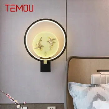Внутреннее освещение TEMOU Copper Настенный светильник, Современный креативный дизайн, бра для дома, гостиной, коридора