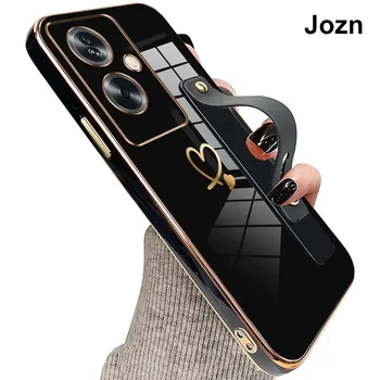 Jzon Для Oppo A79 A2 5G Чехол Для Телефона В Виде Сердца С Держателем Ремешка Задняя Крышка Противоударные Защитные Чехлы