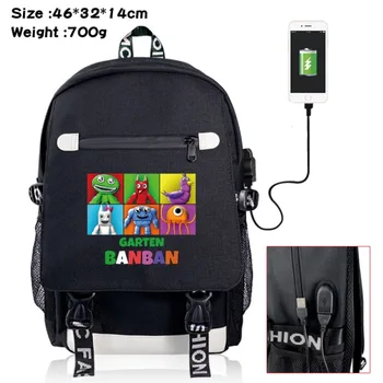 Игра Banban Garden, окружающая студенческий рюкзак, USB-зарядка, печать, мужская и женская Компьютерная сумка для отдыха, дорожная сумка