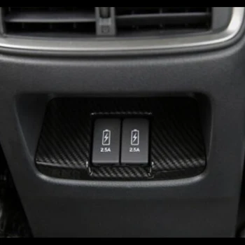 ABS хром для Honda CR-V CRV 2017, аксессуары для стайлинга автомобилей, отделка задней панели интерфейса зарядки автомобиля