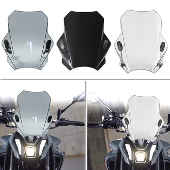 Для MT07 MT09 Универсальное регулируемое ветровое стекло для мотоцикла HOND, защитное стекло на лобовом стекле, дефлектор экрана, аксессуары для мотоциклов