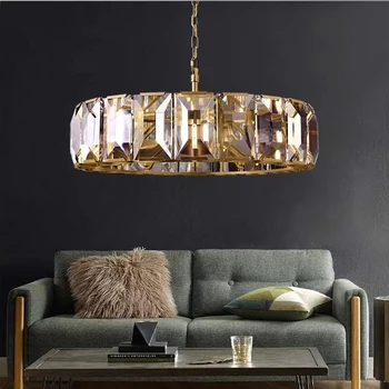 Хрустальная люстра в американском стиле в стиле ретро, роскошный ресторанный светильник высокого класса, креативный и персонализированный светильник для дома на вилле