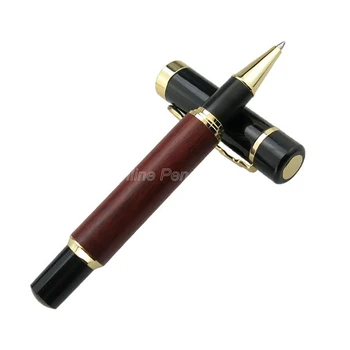 Высококачественная Роликовая Шариковая ручка Jinhao 650 из натурального красного дерева, Подарочная ручка для письма, Роликовая Шариковая ручка Большого размера JR011
