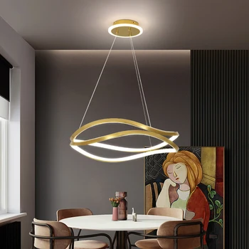 Современная минималистичная светодиодная потолочная люстра для ресторана, гостиной, спальни, обеденного стола, украшения дома, внутреннего освещения