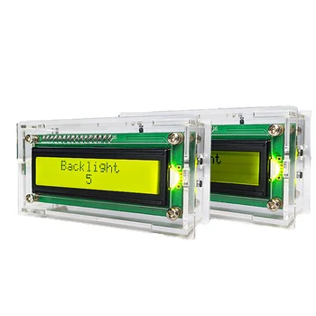 Комплект электронных часов LCD1602 Вечный календарь Отображение температуры и времени Музыкальный будильник с регулировкой яркости подсветки
