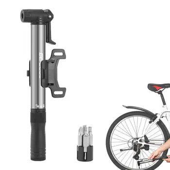 Велосипедный насос, портативный Велосипедный напольный насос из алюминиевого сплава с высоким давлением 80 фунтов на квадратный дюйм, аксессуар для велоспорта, Велосипедный насос для шин