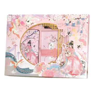 корейские канцелярские принадлежности, милые записные книжки для девочек, подарочная коробка sakura Hand ledger, подарки для одноклассниц, кавайный блокнот