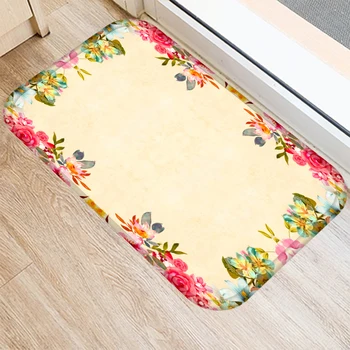 Дверной коврик с цветочным рисунком ZHENHE, нескользящий коврик для пола, коврик для ванной, ковер для входа на кухню, украшение дома